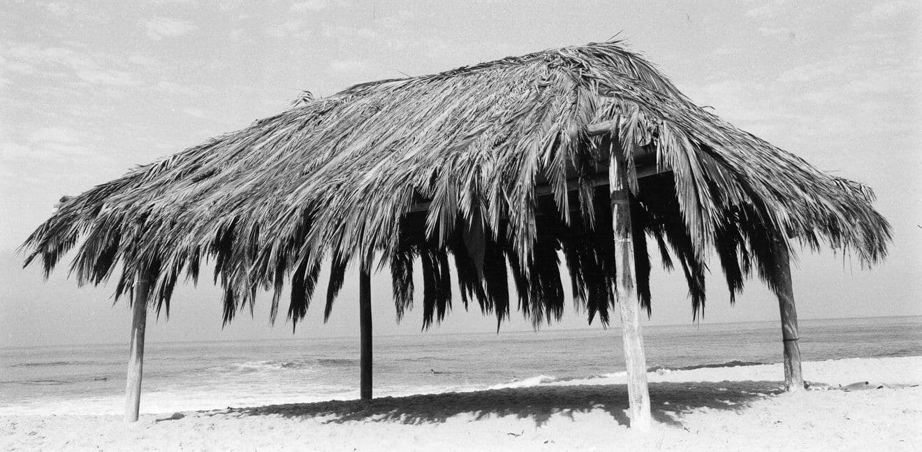 The Windansea shack in black and white